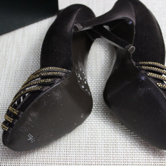 Lauren by Ralph Lauren Brown and Gold Heels - Picture 3 of 5